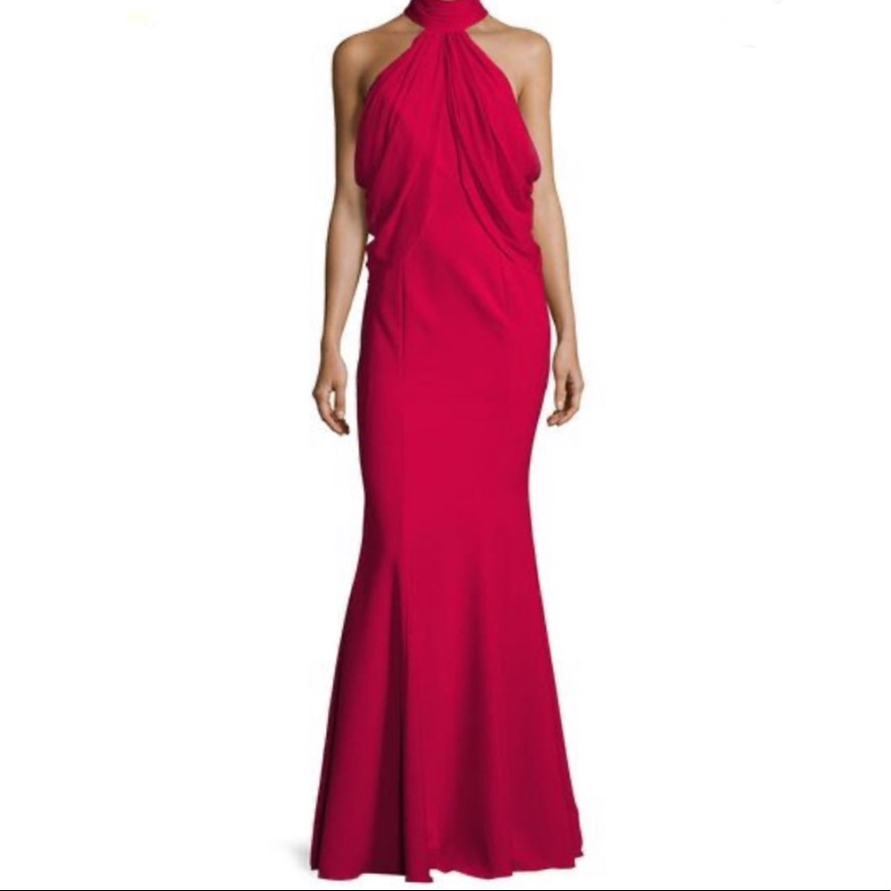 NWT JAY GODFREY ELIZABETH HIGH NECK COLD SHOULDER GOWN